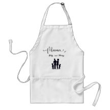 Nom personnalisé Famille Silhouette Cadeau pour ma