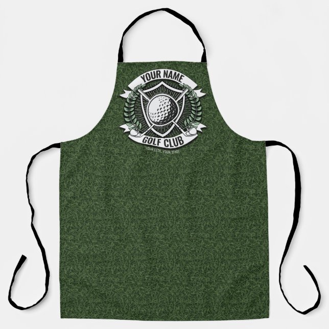 Tablier NOM personnalisé Golfer Golf Club Turf Clubhouse (Recto)