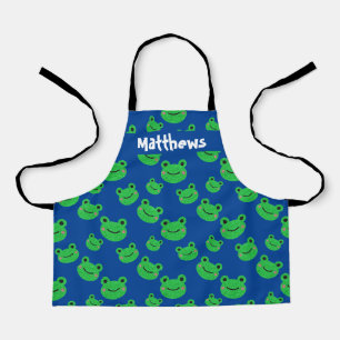 Tablier Nom personnalisé & grenouille enfants motifs