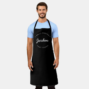 Tablier Nom personnalisé Grill Master Année établie