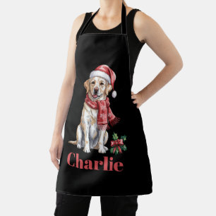 Tablier Nom personnalisé Labrador Retriever Noël
