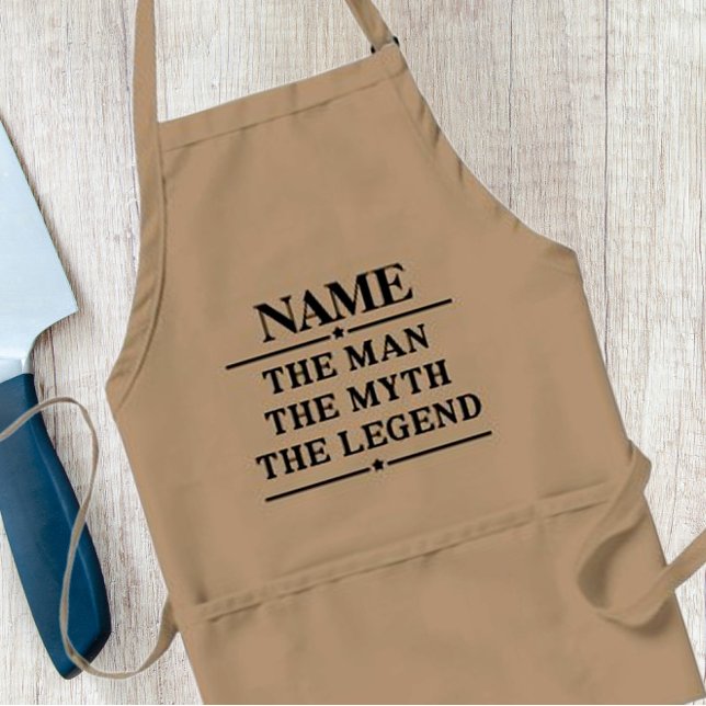 Tablier Nom Personnalisé L'Homme Le Mythe La Légende (Créateur téléchargé)