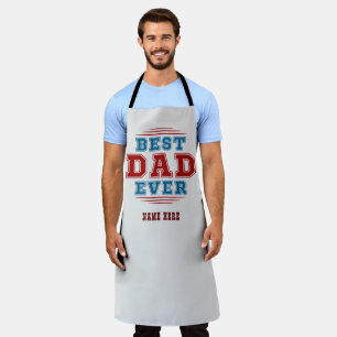 Tablier Nom personnalisé Meilleur Papa de tous les temps C