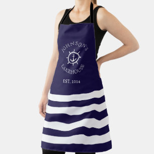 Tablier Nom personnalisé nautique de la marine