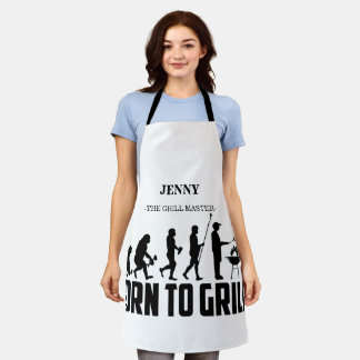Tablier Nom personnalisé Né du grill