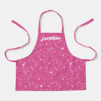 Nom personnalisé Paillettes Rose Chaude Rétro