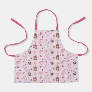 Tablier Nous les ours nus - Valentine Hearts Motif