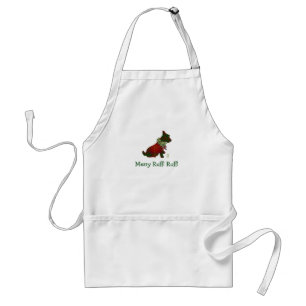 Tablier Nous, Scottie Dog Merry Ruff! Ruff!Adult Apron