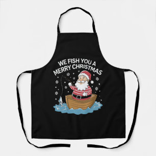 Tablier Nous vous pêchons un joyeux Noël Pêcheur Pêche 