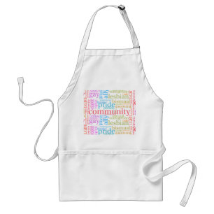 Tablier Nuage de mots de la communauté arc-en-ciel LGBTQ+
