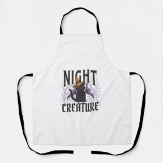Tablier Nuit Créature Drôle Halloween Chat