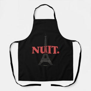 Tablier Nuit Nuit Nuit Nuit Mots Français Paris Tour