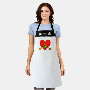 Tablier Numéro Un Nom de la maman Apron   Cadeau de la fêt
