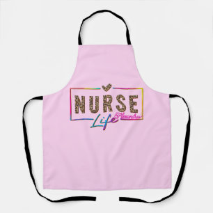 Tablier "Nurse Life" en Elegant Rainbow Colors