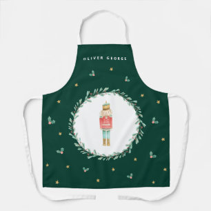 Tablier Nutcracker vert botanique joli Noël