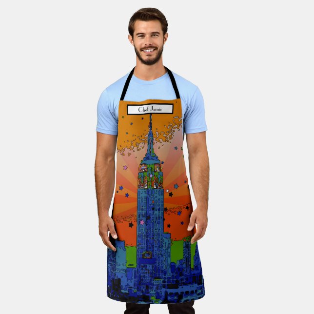 Tablier NYC psychédélique : Emp St Building #3 (Porté)