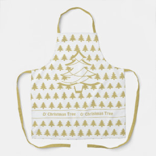 Tablier O' Christmas Tree Gold/Blanc Motif Iconique