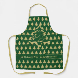 Tablier O' sapin de Noël Vert/Or Motif Iconique
