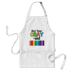 Tablier Obtenez votre Cray sur le professeur d'art fou de