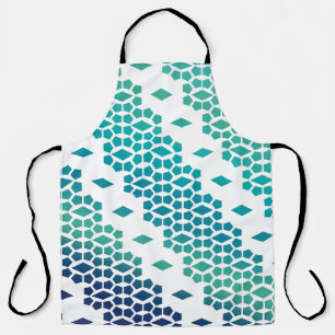 Tablier Ocean Storm Blue Diamond et Honeycomb Motif