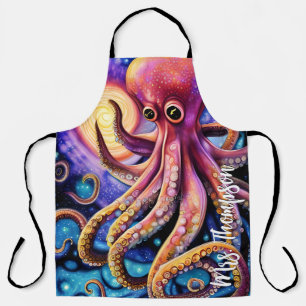 Tablier Octopus aquatique Kraken Tentacles Nom personnalis