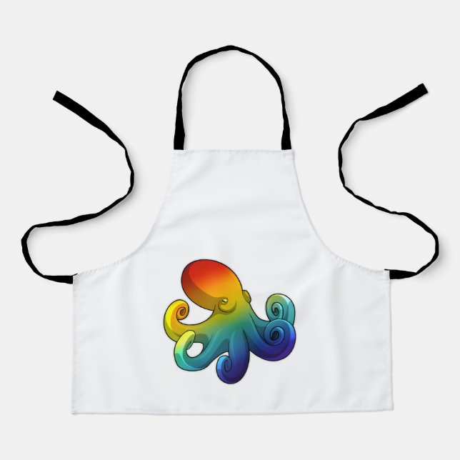Tablier Octopus avec arc-en-ciel (Recto)