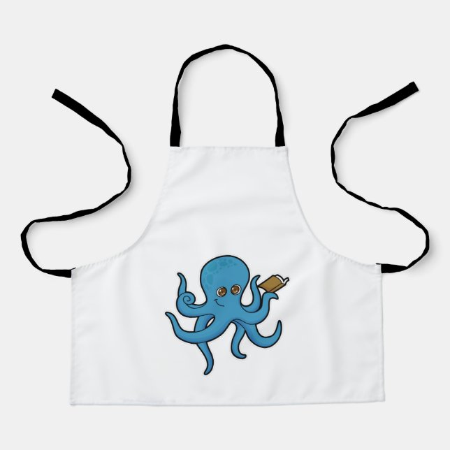 Tablier Octopus avec livre (Recto)