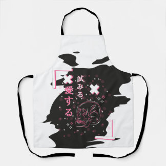 Tablier Oeil de nid avec personnages japonais