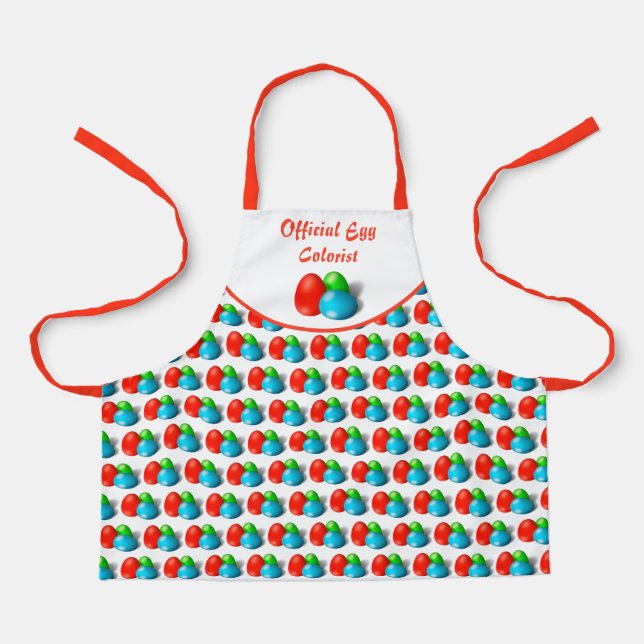 Tablier Oeuf Coloriste mignon Pâques (Recto)
