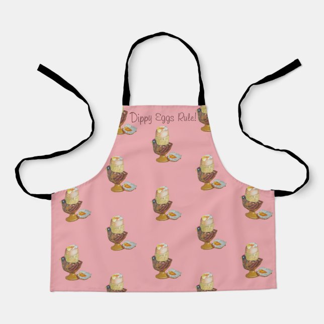 Tablier oeuf de poule en forme d'oeuf trempette amusant (Recto)