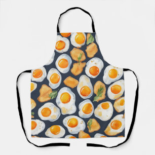 Tablier Œuf Frit & Toast Motif Sans Couture Art Culinair