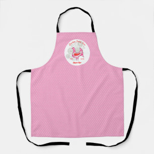 Tablier Oeufs De Ferme De Famille vintage Rose Rustique He