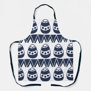 Tablier Oeufs de Pâques Chevron Stripes heureux Motif de P