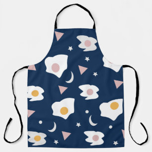 Tablier Oeufs Lune Étoiles Dîner Motif Apron