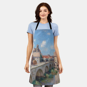 Tablier OEuvre d'Alfred Sisley - Le Pont de Moret