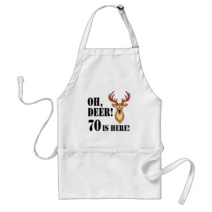 Tablier Oh Deer 70th Birthday Adult Apron