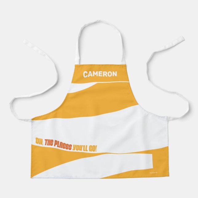 Tablier Oh, Les Endroits Où Tu Vas Aller ! Orange Swirls (Recto)