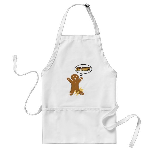 Tablier Oh Snap Funny Christmas Gingerbread Homme Broken (Devant)