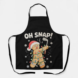 Tablier Oh Snap Noël Biscuit Gâteau Gaufre Golf Golfeur