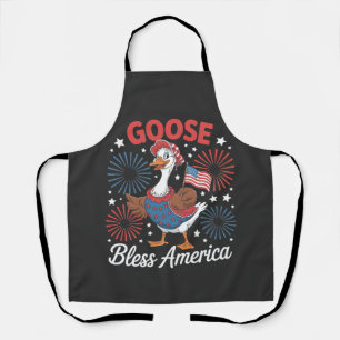 Tablier Oie Bless America Goose Bird 4 juillet