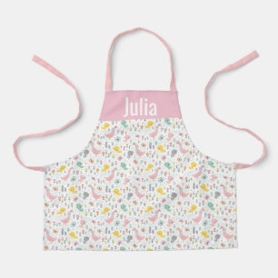 Tablier Oie mignonne et oies aux couleurs pastel