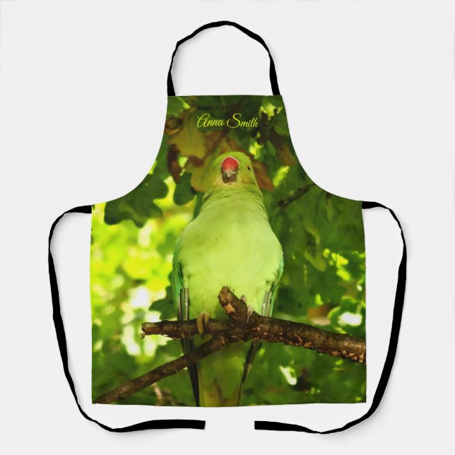 Tablier Oiseau de perroquet vert (Recto)