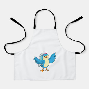 Tablier Oiseau en mariée avec Voile