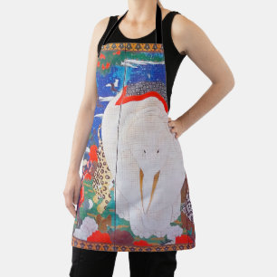 Tablier Oiseaux, animaux et Plantes floraux(droite)Jakuchu