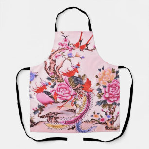 Tablier Oiseaux floraux chinois traditionnels Chinois Chin
