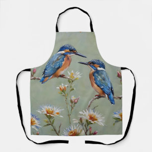 Tablier Oiseaux martins-pêcheurs australiens et fleurs pei