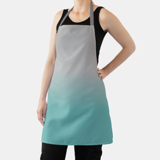 Tablier Ombre gris turquoise simple (Insitu)