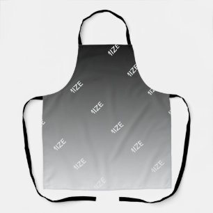 Tablier Ombre & motif de texte (couleur modifiable) Gris