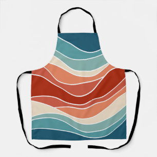 Tablier Ondes de style rétro multicolore