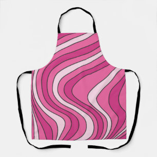 Tablier Ondes de style rétro rose